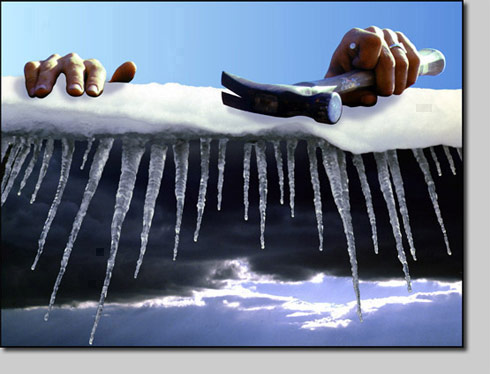 david l. nelson, hammer, icicles, giclee, builder, art print, abstract