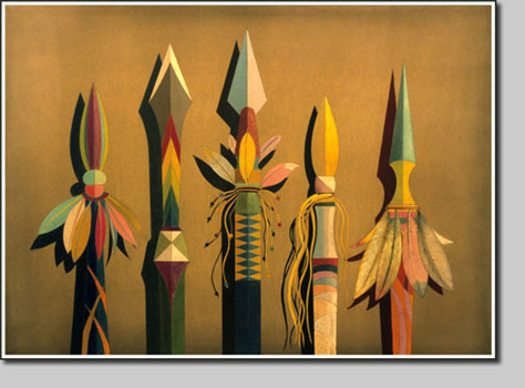 david l. nelson, artist, giclee, spear, spears, pastel, art print, jungle